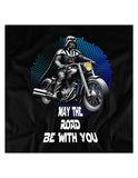 MAY THE ROAD BE WITH YOU BLACK MEN T-SHIRT