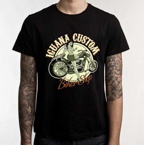 Pin up black men t-shirt - iguanacustomcollection